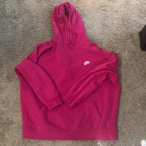 Nike Men's Vibrant Pink Hoodie